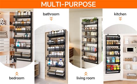 Kitstorack Over Door Spice Rack Hanging Door Storage Kitchen Over