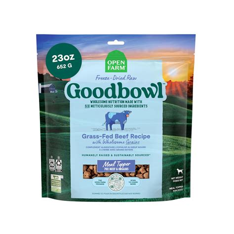 Open Farm Goodbowl Dog Mmf7 Food Topper Freeze Dried Raw Grass Fed