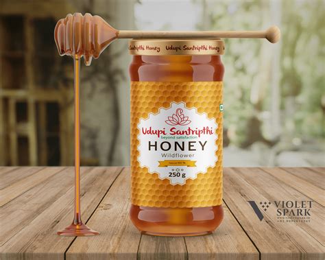 Udupi Santripthi Honey Packaging Design Creative Prints Is An Best