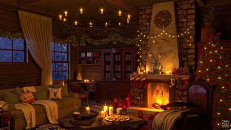 Pin By Jen Hartnett On Christmas Fireplaces Cozy Christmas Living