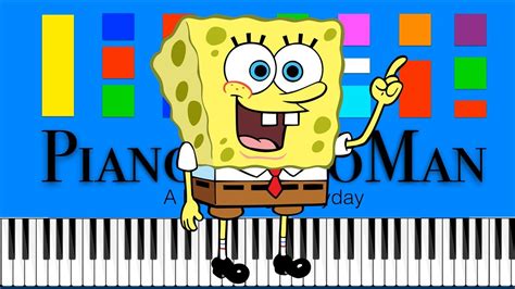 Spongebob Squarepants Theme Easy Piano Notes And Synthesia Tutorial