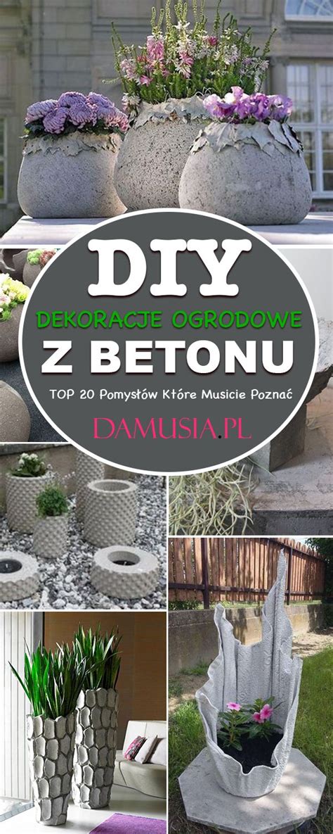 DIY Betonowe Doniczki do Ogrodu TOP 20 Pomysłów