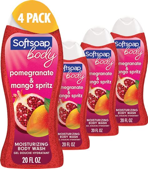 Softsoap Body Wash Pomegranate And Mango Spritz Body Wash 20 Fl Oz Pack Of 4