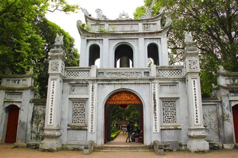 Temple De La Littérature Van Mieu Quoc Tu Giam Hanoï Photo Stock