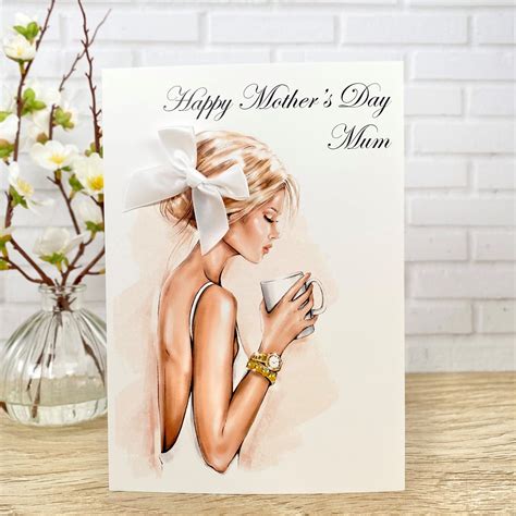 Mothers Day Cards Personalised Handmade Mothers Day Cardspink And Posh