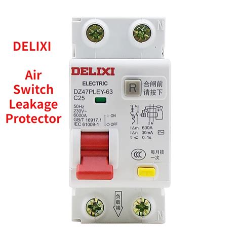 DELIXI Air Switch Leakage Protector DZ47PLEY Fire Off Zero Off 16A