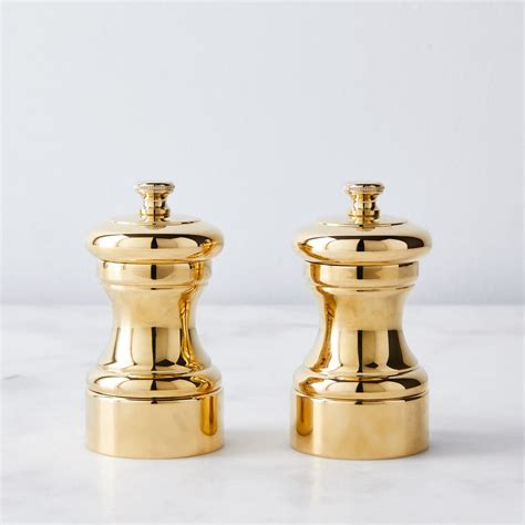 Peugeot Gold Plated Salt Pepper Grinders Salt And Pepper Grinders