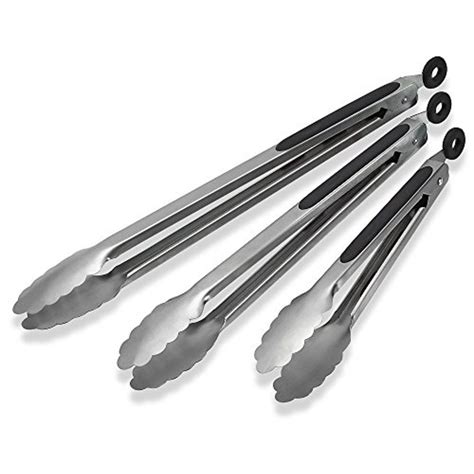 Kitch N Wares Stainless Steel Kitchen Tongs Set Of 3 9 Inch 12 Inch