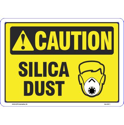 Caution Silica Dust Pictogram Dpi Canada