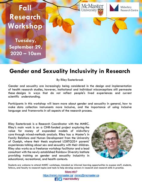 Gender And Sexuality Inclusivity In Research Mcmaster Midwifery Research Centre