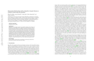 Polyaromatic Hydrocarbons with an Imperfect Aromatic System as ...