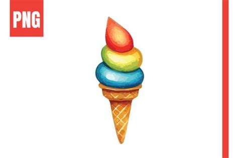 Watercolor Ice Cream PNG Graphic By Endro Creative Fabrica