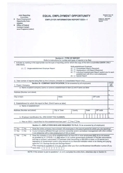 Printable Eeo Form