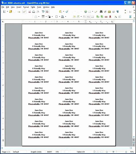 7 Open Office Address Label Template Sampletemplatess Sampletemplatess