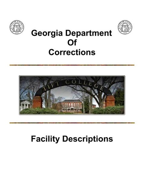 Facilities Descriptions - Georgia Department of Corrections