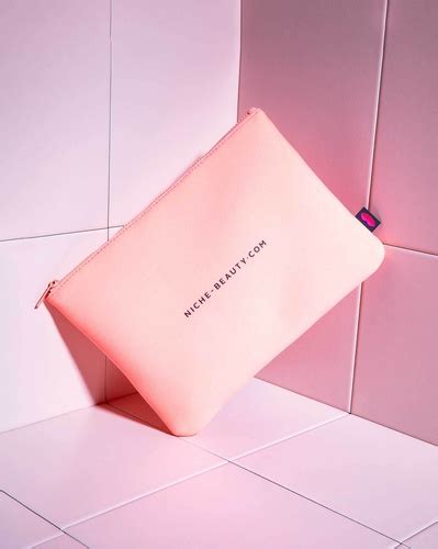 NICHE BEAUTY Neoprene Pink Pouch Buy Online NICHE BEAUTY