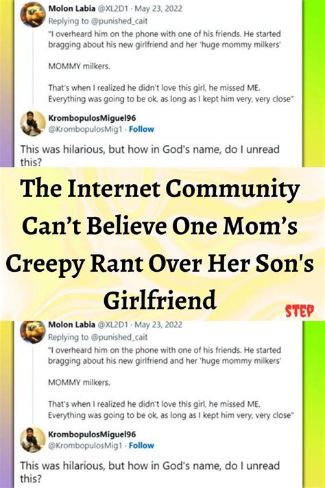 The Internet Community Can’t Believe One Mom’s Creepy Rant Over Her Son S Girlfriend Artofit