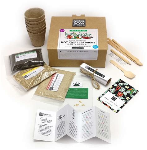 Grow Your Own Chilli Peppers Chilli Grow Kit Chilli Pepper Variety Pack