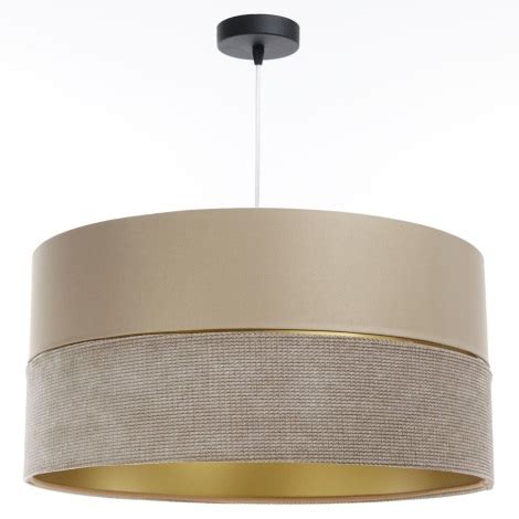 Suspension filaire TWIST 1xE27 60W 230V beige doré Lumimania