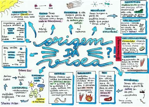 Teorias Sobre Origem Da Vida Nerdcursos Mapa Mapa Mental Rotina Images