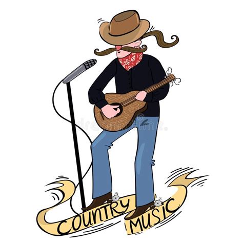 Country Singer Male Stock Vector Illustration Of Vector 65655354