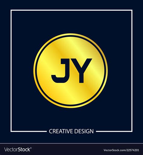 Initial Letter Jy Logo Template Design Royalty Free Vector