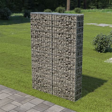 Vidaxl Mur Gabion Avec Couvercles Acier Galvanis X X Cm