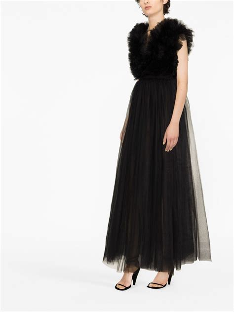 Alchemy X Lia Aram Ruffled Layered Tulle Gown Farfetch