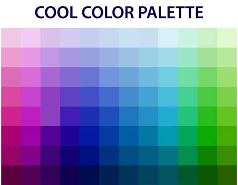 Vector graphic of cool Color palette. Abstract Colored Palette Guide ...