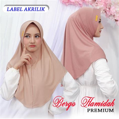 Jual Bergo Hamidah Size M Label Besi By Dinda Hijab Premium Shopee