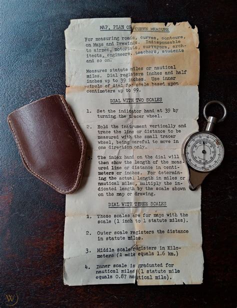 Vintage Map Measure Opisometer - Leather Case - Made in Germany ...