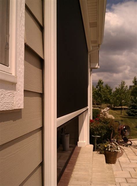 Mirage Motorized Screen On Outdoor Patio Patio Chicago By