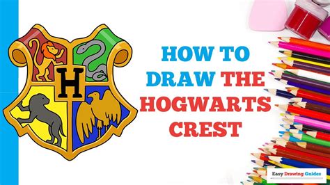 How To Draw The Hogwarts Crest In A Few Easy Steps Drawing Tutorial