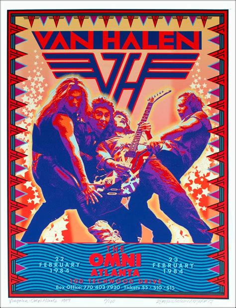 Van Halen Poster 1984 Tour New Artist S Edition By David Byrd Signed And Numbered Optikrock