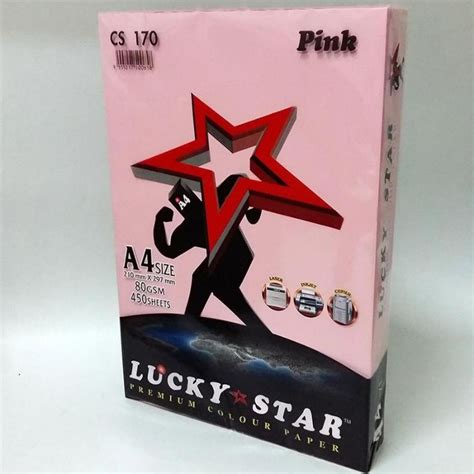 A4 IK LUCKY STAR 80GSM COLOUR PAPER 450 SHEETS KERTAS WARNA LUCKY STAR