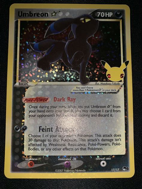 Mavin 2021 Pokemon Celebrations Umbreon Gold Star 17 Classic