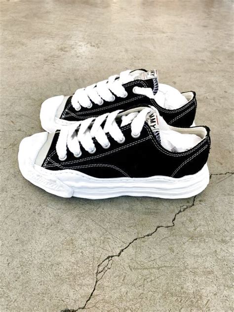 Maison MIHARA YASUHIRO HANK OG SOLE CANVAS LOW SNEAKER BLACK FAMLEST