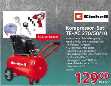 Einhell Kompressor Set Te Ac Angebot Bei Selgros Prospekte De