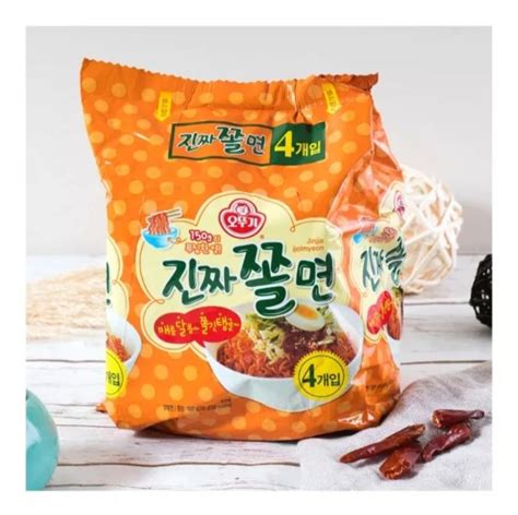 Spicy Sweet Bibim Noodle 4packs Korean Ottogi Jinja Jjolmyeon Bibim