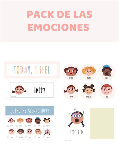 Pack Para Trabajar Las Emociones En El Aula Espa Ol E Ingl S Self