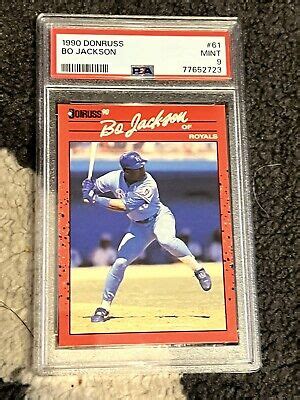 PSA 9 MINT BASEBALL CARD 1990 DONRUSS BO JACKSON KANSAS CITY ROYALS EBay