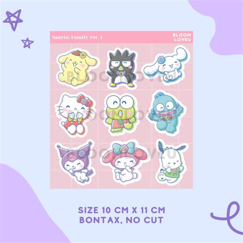 Jual Ganti Ke J T Sanrio Sticker Stiker Aesthetic Sheet Kuromi My