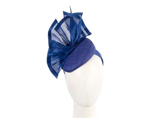 Bespoke Royal Blue Spring Racing Fascinator Pillbox By Fillies