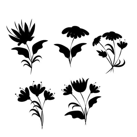 Premium Vector Vector Black Leaves Silhouettes Collection