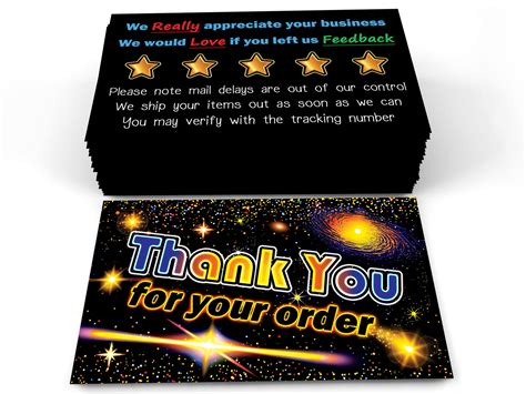 Thank You For Your Order Cards EBay Or Amazon