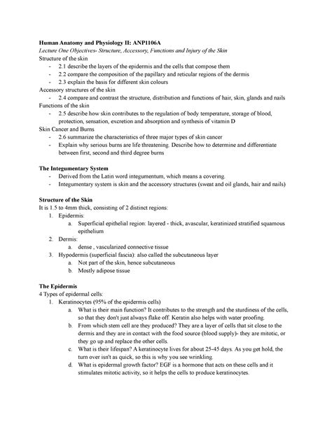 Anp1106 A Lecture Two Human Anatomy And Physiology Ii Anp1106a