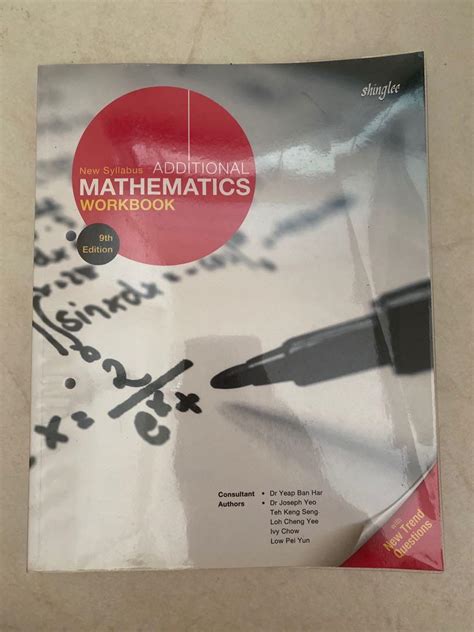 Shinglee New Syllabus Additional Mathematics Workbook Hobbies Toys