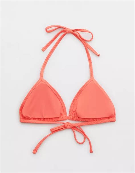 Aerie Jacquard String Triangle Bikini Top