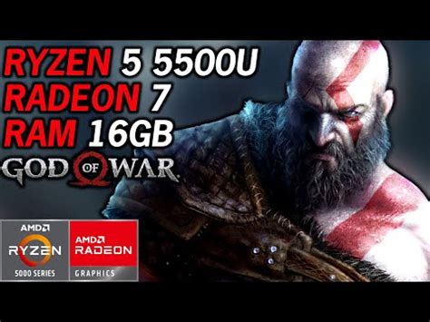 God Of War AMD Ryzen 5 5500U Radeon 7 Graphics 16GB DUAL CHANNEL RAM