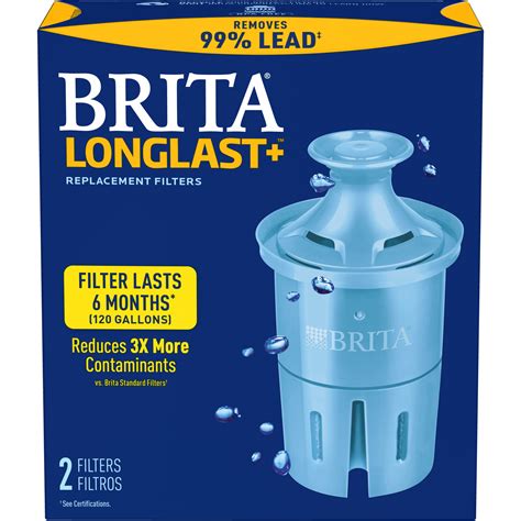 Brita Longlast Water Filter Replacement Reduces Lead 2 Count